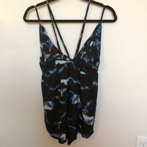 Olivaceous Dresses - Olivaceous Black Floral Romper Size Medium Olivaceous Dresses - Olivaceous Black Floral Romper Size Medium